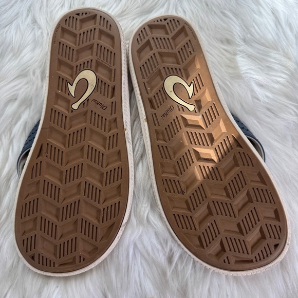 OluKai‎ Ulele Blue Depth Water Ready Enhanced Traction Flip Flop Sandals Sz 11 main image 3
